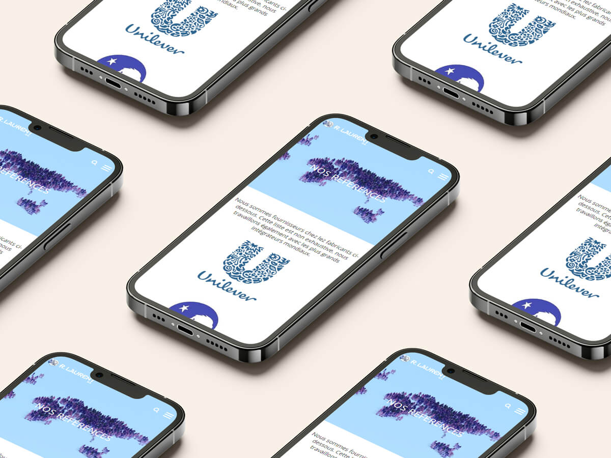 Mock up mobile du site Laurent SA