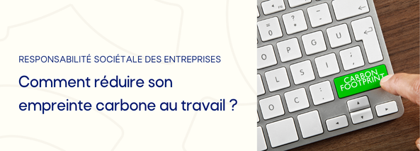 bannière réduire empreinte carbone au travail